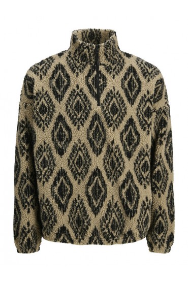 JORPADDY TEDDY HALF ZIP HN T25 - ΚΑΦΕ
