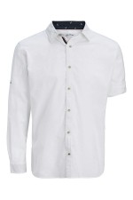 JJHENRY SLUB DETAIL SHIRT LS - ΛΕΥΚΟ