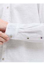 JJHENRY SLUB DETAIL SHIRT LS - ΛΕΥΚΟ