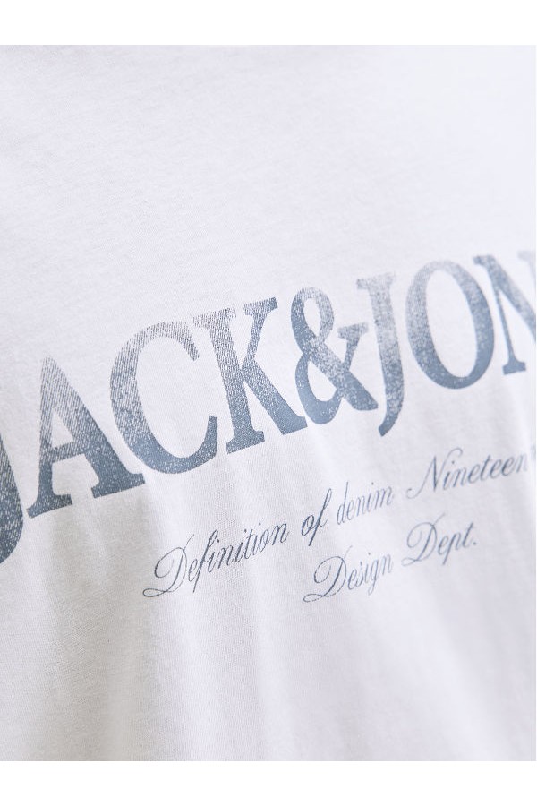 JJDEVIN DAYTONA PRINT TEE SS CREW LN - ΛΕΥΚΟ
