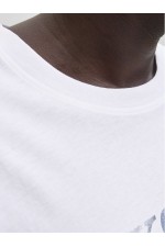 JJDEVIN DAYTONA PRINT TEE SS CREW LN - ΛΕΥΚΟ