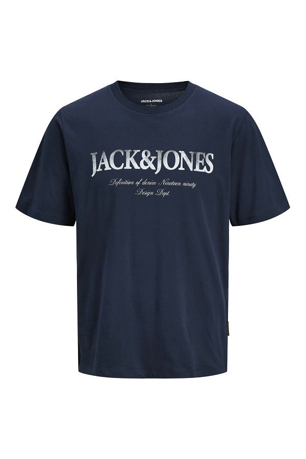 JJDEVIN DAYTONA PRINT TEE SS CREW LN - ΜΠΛΕ