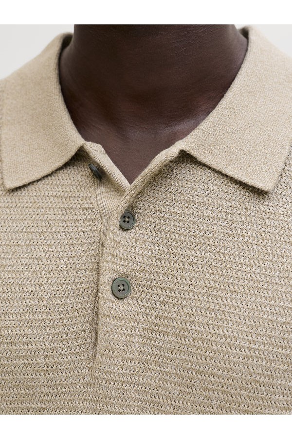 JPRBLURILEY KNIT POLO SS SN - ΜΠΕΖ