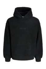 JORNORREBRO TEDDY SWEAT HOOD - ΜΑΥΡΟ