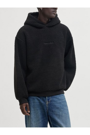 JORNORREBRO TEDDY SWEAT HOOD - ΜΑΥΡΟ