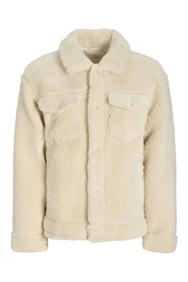 JCOFADE TEDDY TRUCKER JACKET STYD - ΛΕΥΚΟ