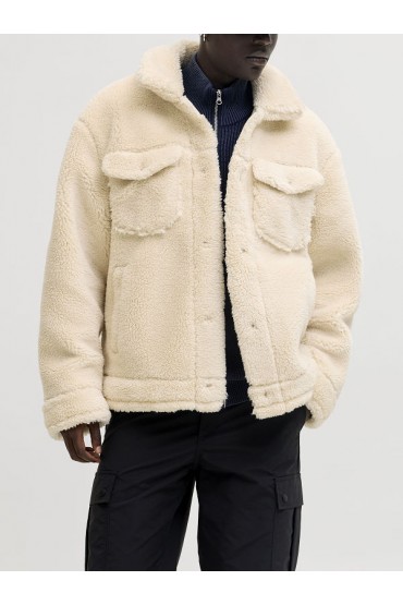 JCOFADE TEDDY TRUCKER JACKET STYD - ΛΕΥΚΟ