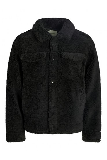 JCOFADE TEDDY TRUCKER JACKET STYD - ΜΑΥΡΟ