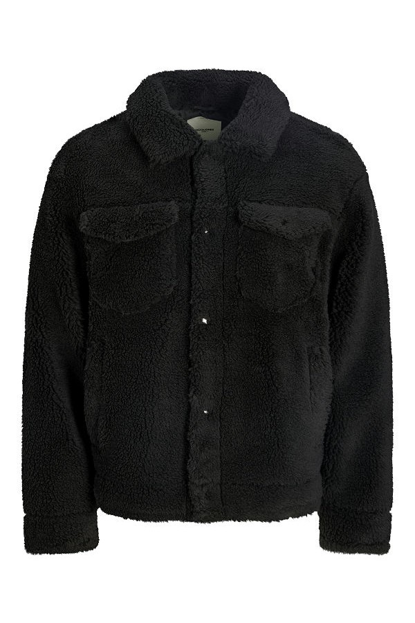 JCOFADE TEDDY TRUCKER JACKET STYD - ΜΑΥΡΟ