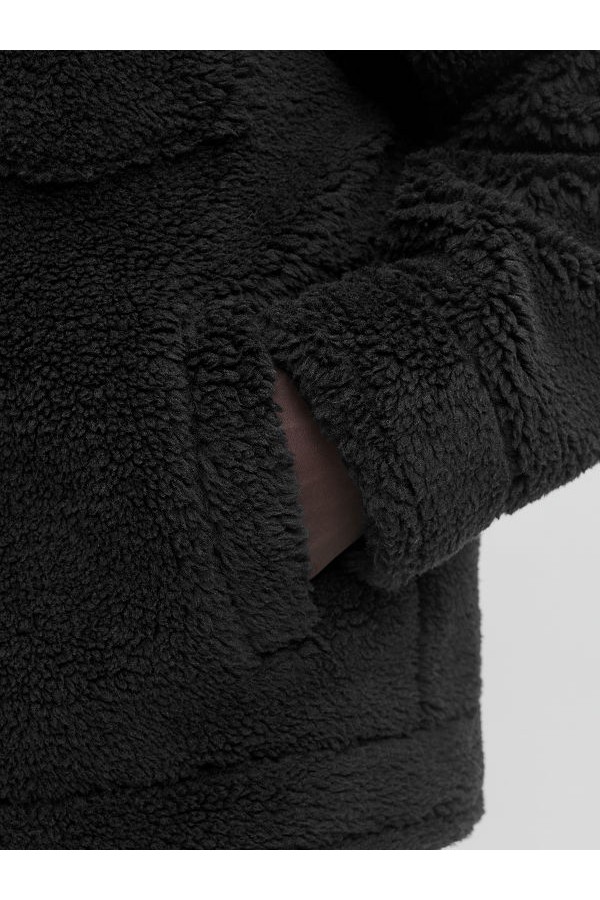 JCOFADE TEDDY TRUCKER JACKET STYD - ΜΑΥΡΟ