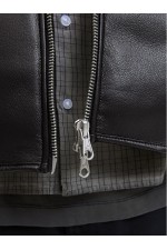 JCOFADE PU BOMBER JACKET - ΜΑΥΡΟ