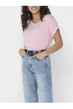 ONLMOSTER S/S O-NECK TOP NOOS JRS - ΡΟΖ