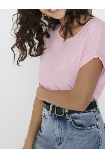 ONLMOSTER S/S O-NECK TOP NOOS JRS - ΡΟΖ
