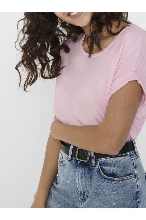 ONLMOSTER S/S O-NECK TOP NOOS JRS - ΡΟΖ