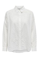 ONLMINNA GRACE LS DETAIL SHIRT WVN - ΛΕΥΚΟ