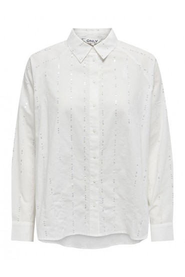 ONLMINNA GRACE LS DETAIL SHIRT WVN - ΛΕΥΚΟ