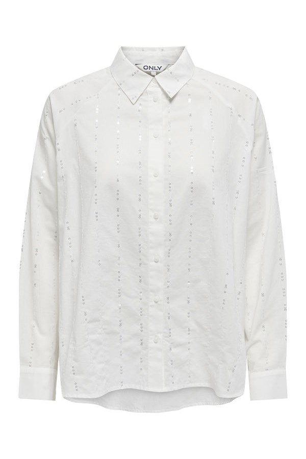 ONLMINNA GRACE LS DETAIL SHIRT WVN - ΛΕΥΚΟ