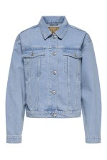 ONLHARPER LS BOXY DNM JKT SIK - ΜΠΛΕ ΑΝΟΙΧΤΟ