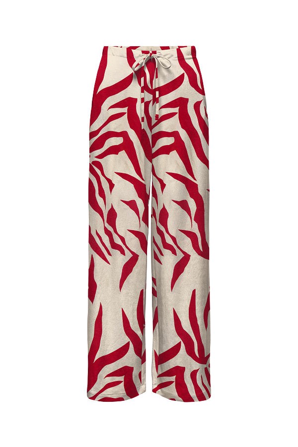 ONLSAKURA LOOSE PULL UP PANTS WVN - ΚΟΚΚΙΝΟ