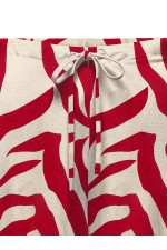 ONLSAKURA LOOSE PULL UP PANTS WVN - ΚΟΚΚΙΝΟ