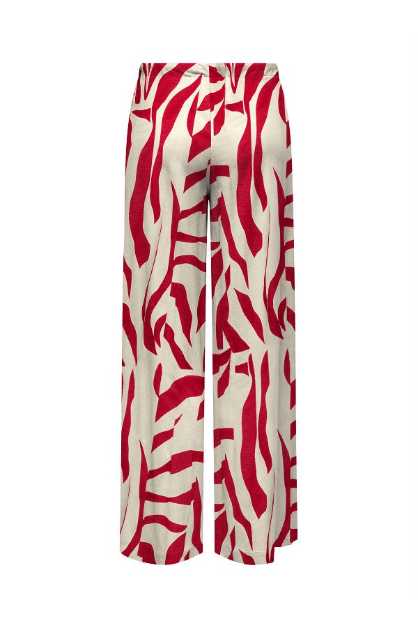 ONLSAKURA LOOSE PULL UP PANTS WVN - ΚΟΚΚΙΝΟ