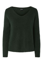 PCELLEN LS V-NECK KNIT NOOS BC - ΠΡΑΣΙΝΟ