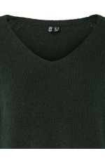 PCELLEN LS V-NECK KNIT NOOS BC - ΠΡΑΣΙΝΟ
