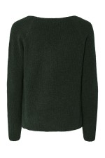 PCELLEN LS V-NECK KNIT NOOS BC - ΠΡΑΣΙΝΟ