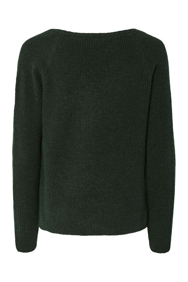 PCELLEN LS V-NECK KNIT NOOS BC - ΠΡΑΣΙΝΟ