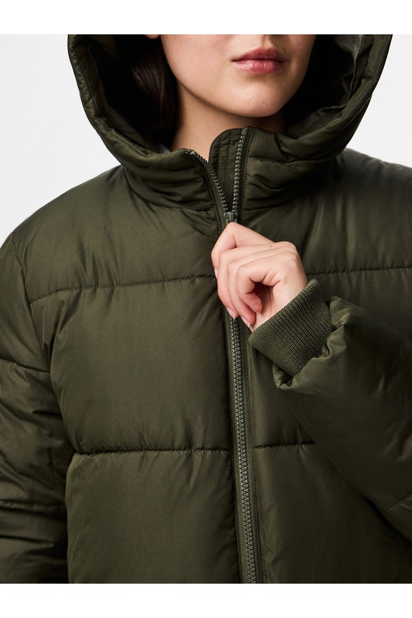 PCBEE NEW LONG PUFFER JACKET NOOS BC - ΧΑΚΙ