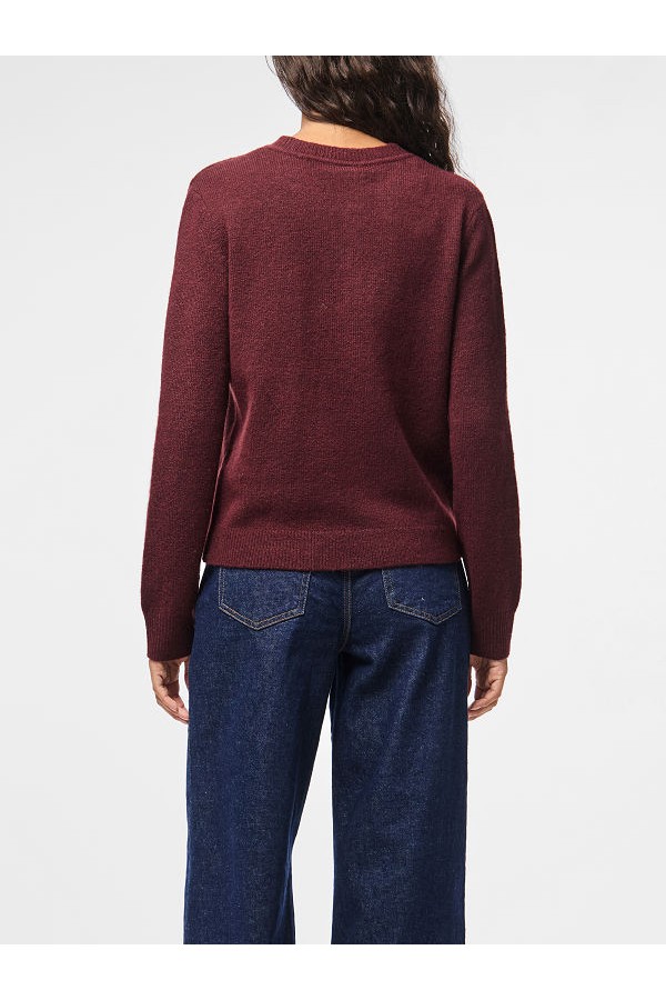 PCMALOU LS KNIT CARDIGAN NOOS BC - ΜΠΟΡΝΤΩ