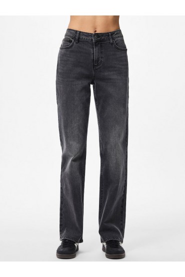 PCKELLY MW STRAIGHT JEANS NEW DG NOOS BC - ΓΚΡΙ