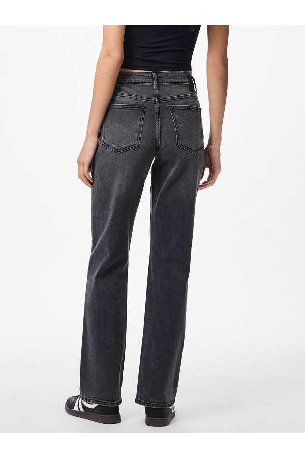 PCKELLY MW STRAIGHT JEANS NEW DG NOOS BC - ΓΚΡΙ