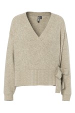 PCMALOU LS WRAP KNIT CARDIGAN NOOS BC - ΜΠΕΖ