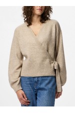 PCMALOU LS WRAP KNIT CARDIGAN NOOS BC - ΜΠΕΖ