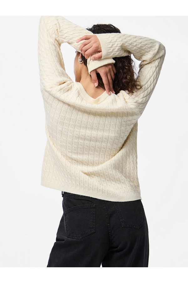 PCFIA LS CABLE KNIT NOOS BC - ΜΠΕΖ