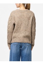 PCNINA LS V-NECK KNIT NOOS BC - ΜΠΕΖ