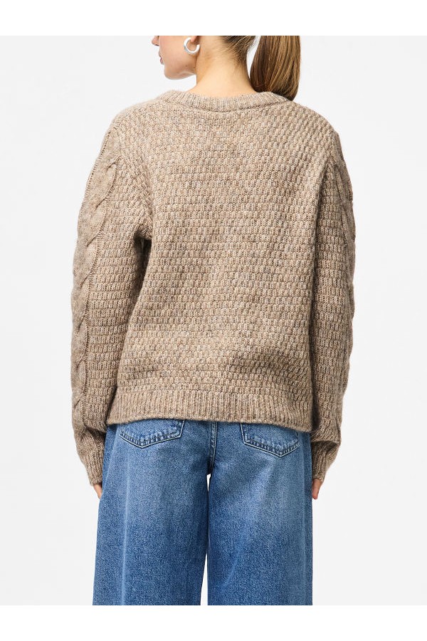 PCNINA LS V-NECK KNIT NOOS BC - ΜΠΕΖ