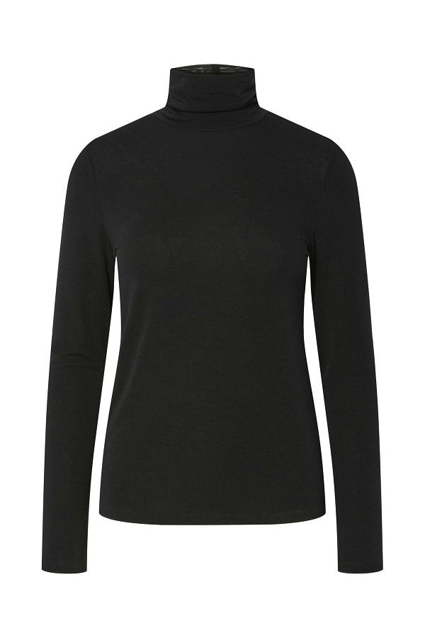 PCMARIA LS ROLLNECK TOP JRS NOOS BC - ΜΑΥΡΟ