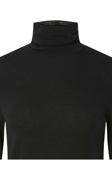 PCMARIA LS ROLLNECK TOP JRS NOOS BC - ΜΑΥΡΟ