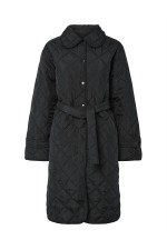 PCEMILY LONG QUILTED JACKET NOOS BC - ΜΑΥΡΟ