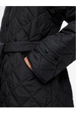 PCEMILY LONG QUILTED JACKET NOOS BC - ΜΑΥΡΟ