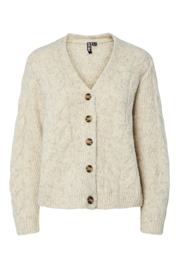 PCNINA LS V-NECK KNIT CARDIGAN NOOS BC - ΜΠΕΖ