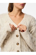 PCNINA LS V-NECK KNIT CARDIGAN NOOS BC - ΜΠΕΖ