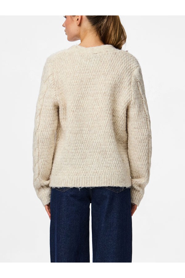 PCNINA LS V-NECK KNIT CARDIGAN NOOS BC - ΜΠΕΖ