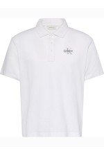 SS EASY MONOLOGO CASUAL PIQUE - ΛΕΥΚΟ