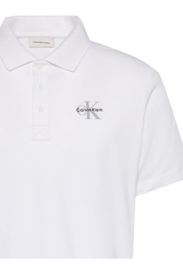 SS EASY MONOLOGO CASUAL PIQUE - ΛΕΥΚΟ