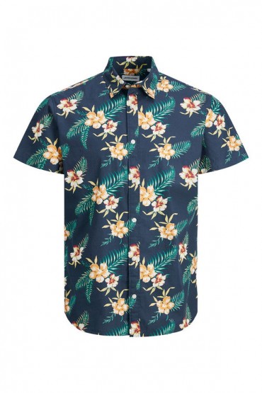JJBECS SHIRT SS - ΜΠΛΕ