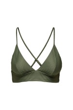 ONLBOBBY LIFE RIB BIKINI TOP - ΠΡΑΣΙΝΟ