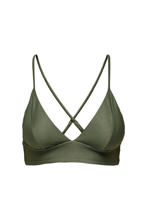 ONLBOBBY LIFE RIB BIKINI TOP - ΠΡΑΣΙΝΟ